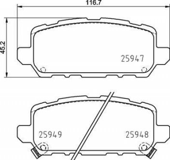 К-т торм. колодок re ho hr-v (ru) 14- BREMBO P28090