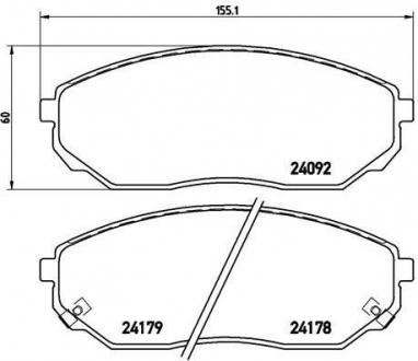 Тормозные колодки BREMBO P30019