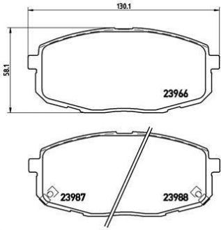 Комплект гальмівних колодок з 4 шт. дисків BREMBO P30034