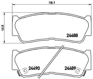 Комплект гальмівних колодок з 4 шт. дисків BREMBO P30037