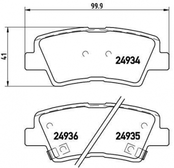 Комплект гальмівних колодок з 4 шт. дисків BREMBO P30047