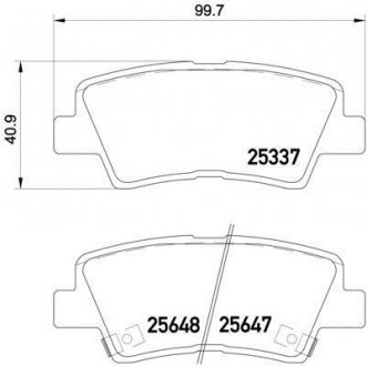 Тормозные колодки дисковые, к-кт. BREMBO P30054