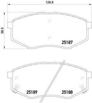 Комплект гальмівних колодок з 4 шт. дисків BREMBO P30055