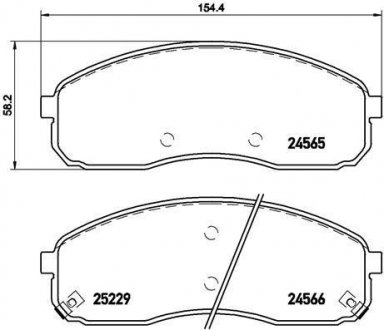 Комплект тормозных колодок дисковый тормоз BREMBO P30 058