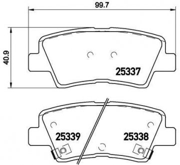 Колождки тормозные I30 11- tyі CEED RIO 11- OPTIMA 12- BREMBO P 30 067