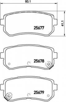 Тормозные колодки дисковые, к-кт. BREMBO P 30 068