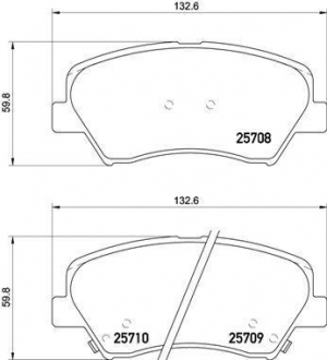 Комплект гальмівних колодок з 4 шт. дисків BREMBO P30073