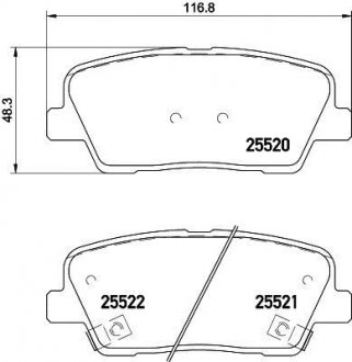 Комплект тормозных колодок BREMBO P30081