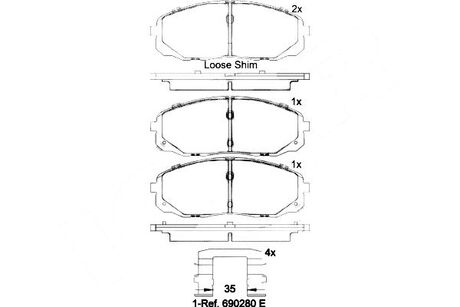 Тормозные накладки BREMBO P30095