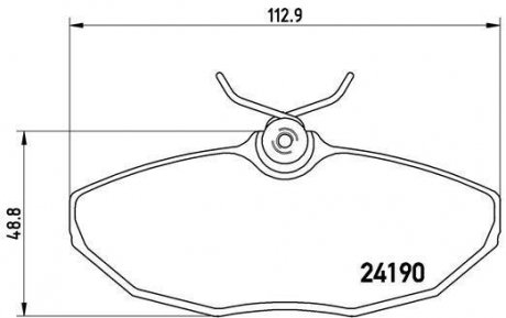 Гальмівні колодки, дискове гальмо (набір) BREMBO P 36 015