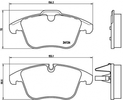 Тормозные колодки BREMBO P36022