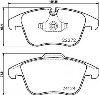 К-т торм. колодок fr jag xe (x760) 15- (17) BREMBO P 36 030 (фото 1)