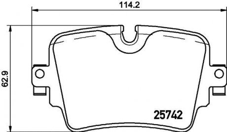 К-т торм. колодок re jag f-type 12- (19) BREMBO P36033