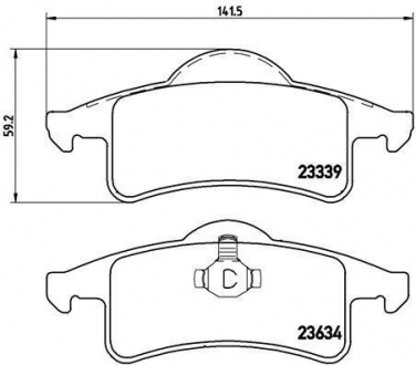 Комплект гальмівних колодок з 4 шт. дисків BREMBO P37006