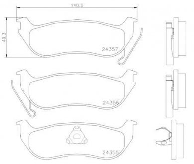 Гальмівні колодки, дискове гальмо (набір) BREMBO P 37 009