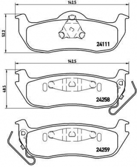 Тормозные колодки BREMBO P37011