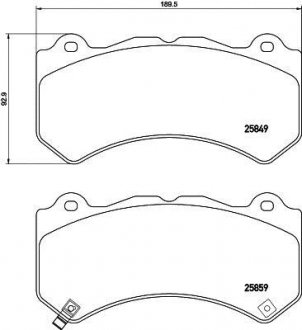 Тормозные колодки, к-кт. BREMBO P37018