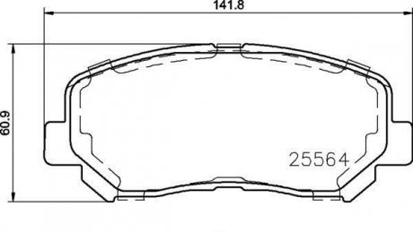 Тормозные колодки дисковые, к-кт. BREMBO P37019