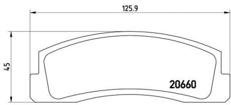 Комплект гальмівних колодок з 4 шт. дисків BREMBO P41002