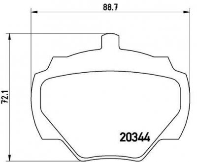 Тормозные колодки дисковые, к-кт. BREMBO P 44 001