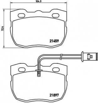 Тормозные колодки дисковые, к-кт. BREMBO P 44 004