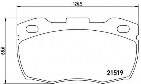 Гальмівні колодки, дискове гальмо (набір) BREMBO P 44 005