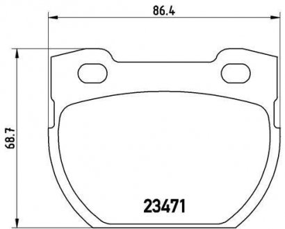 Тормозные колодки дисковые, к-кт. BREMBO P 44 006