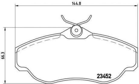 Гальмівні колодки, дискове гальмо (набір) BREMBO P 44 008