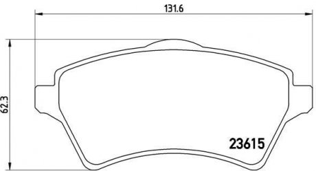 Тормозные колодки дисковые, к-кт. BREMBO P 44 011