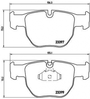 Гальмівні колодки BREMBO P44012