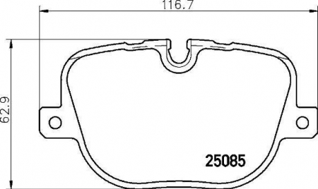 Комплект гальмівних колодок з 4 шт. дисків BREMBO P44025