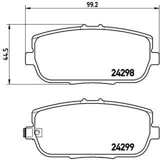 Тормозные колодки дисковые, к-кт. BREMBO P 49 044