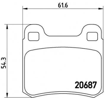 Тормозные колодки дисковые, к-кт. BREMBO P 50 013