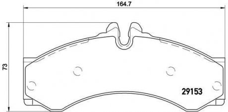 Гальмівні колодки дискові передні MERCEDES-BENZ/MULTICAR/VW BREMBO P50028