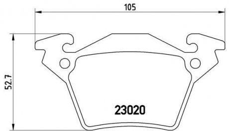 Гальмівні колодки задні MERCEDES-BENZ BREMBO P50032