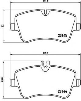 Комплект тормозных колодок BREMBO P 50 045