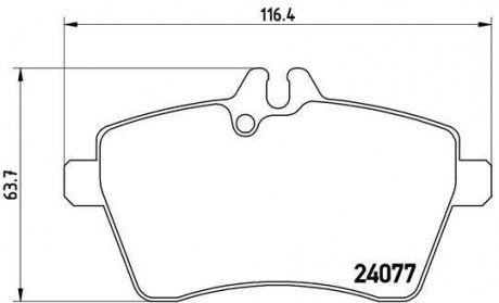 Тормозные колодки дисковые, к-кт. BREMBO P 50 054