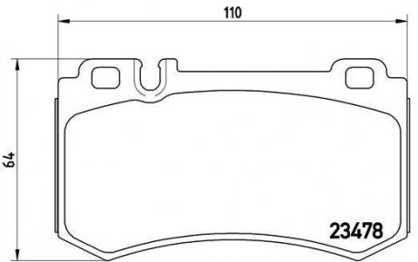 Гальмівні колодки задні MERCEDES-BENZ BREMBO P50061