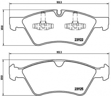 Колодка гальм. диск. MB E-CLASS передн. BREMBO P50063