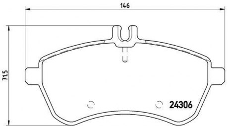 Тормозные колодки BREMBO P50067