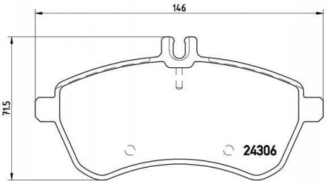 Комплект тормозных колодок BREMBO P 50 070