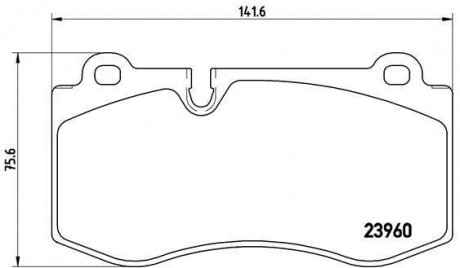 Комплект гальмівних колодок з 4 шт. дисків BREMBO P50074