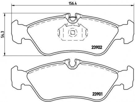 Гальмівні колодки, дискове гальмо (набір) BREMBO P 50 082