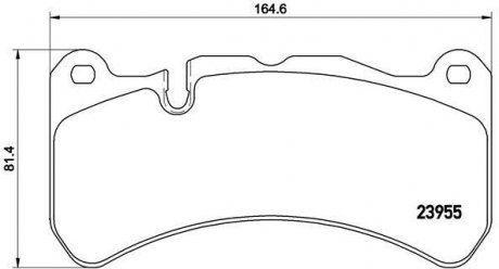 Тормозные колодки дисковые, к-кт. BREMBO P50092