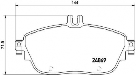 Комплект гальмівних колодок з 4 шт. дисків BREMBO P50093