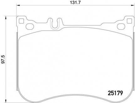 Тормозные колодки дисковые, к-кт. BREMBO P 50 095