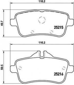 Комплект тормозных колодок BREMBO P 50 101