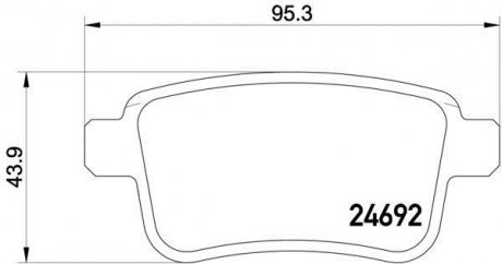 Тормозные колодки дисковые, к-кт. BREMBO P 50 107