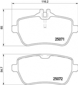 Тормозные колодки BREMBO P50117