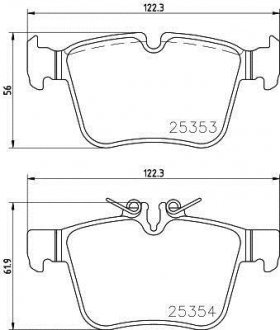 Комплект тормозных колодок BREMBO P50122